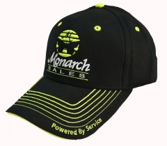 black cotton 3d embroidery baseball cap