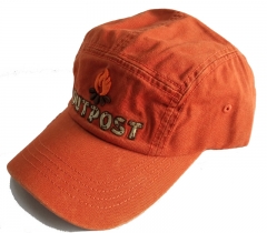 Orange washed baseball cap